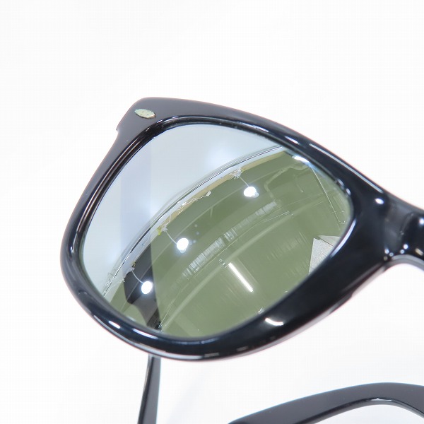 実際に弊社で買取させて頂いたRay-Ban/レイバン B&L/ボシュロム社製 WAYFARER ウェイファーラー サングラス ブラック×シルバーの画像 7枚目