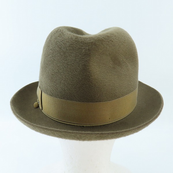 実際に弊社で買取させて頂いたBorsalino/ボルサリーノ ウール/兎/鹿 フェルト ハット ブラウン/59の画像 3枚目