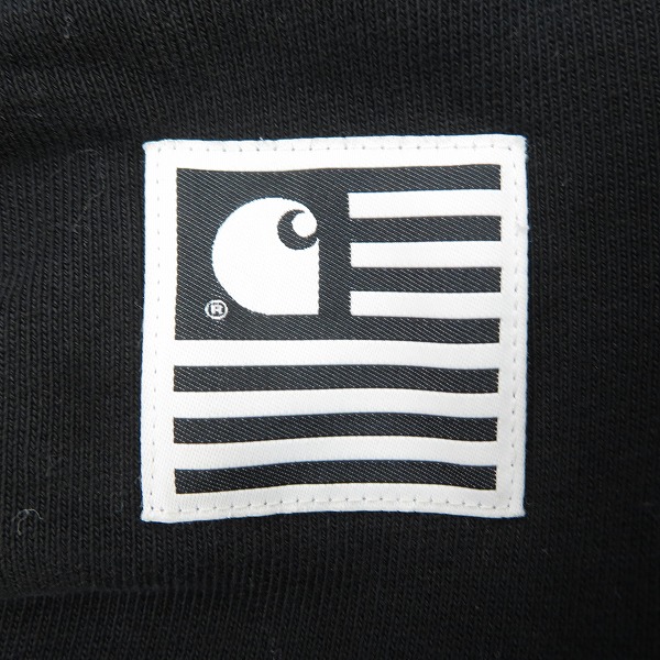 実際に弊社で買取させて頂いたCarhartt/カーハート ロゴクルーネックスウェット トレーナー ブラック/Lの画像 3枚目