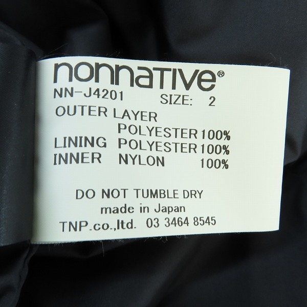 実際に弊社で買取させて頂いたnonnative/ノンネイティブ COACH JACKET POLY TWILL STRETCH DICROS SOLO GORE-TEX コーチジャケット NN-J4201 /2 の画像 5枚目