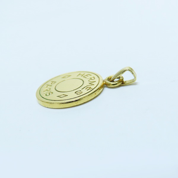 実際に弊社で買取させて頂いたHERMES/エルメス セリエ コイン チャーム/ペンダントトップ k18の画像 3枚目