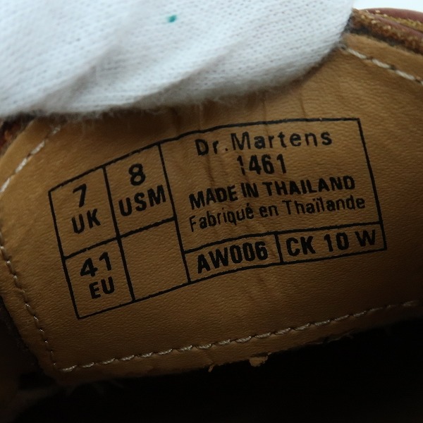 実際に弊社で買取させて頂いたDr.Martens/ドクターマーチン 1461 MONO 3EYE SHOE 3ホールシューズ UK7の画像 5枚目
