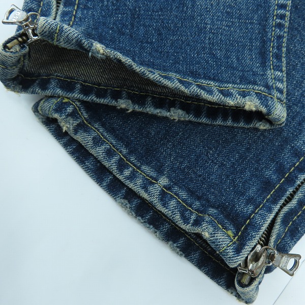 実際に弊社で買取させて頂いたISAMU KATAYAMA BACKLASH/バックラッシュ AULD TRIANGLE クラッシュスキニーデニム 1483-11C Lの画像 6枚目