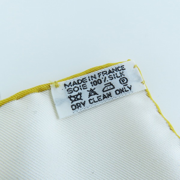 実際に弊社で買取させて頂いたHERMES/エルメス カレ90 ニューイングランドの庭 シルク大判スカーフの画像 5枚目