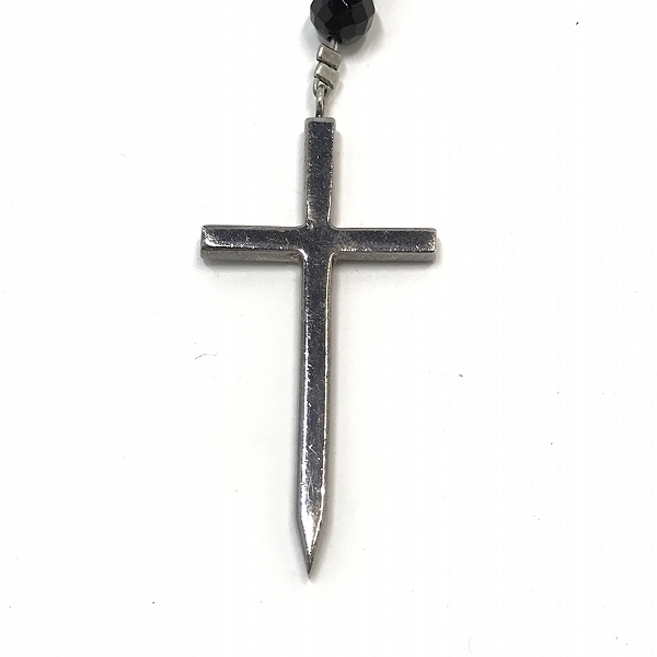 実際に弊社で買取させて頂いたHYSTERIC GLAMOUR/ヒステリックグラマー スカル クリスタル ロザリオ ネックレス 0104QA04996 Fの画像 1枚目