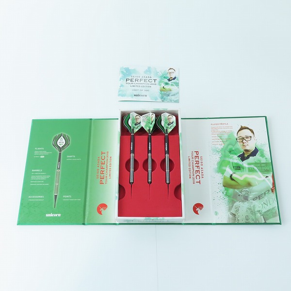 実際に弊社で買取させて頂いたunicorn/ユニコーン SEIGO ASADA 浅田斉吾 PERFECT TOUR CHAMPION 2018 ダーツバレルの画像 8枚目