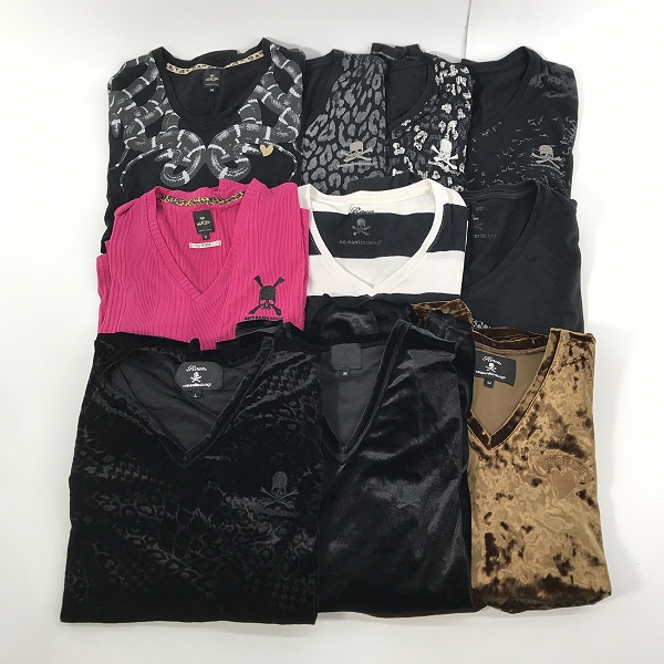 実際に弊社で買取させて頂いた【おまとめ】Roen×semantic design/ロエン×セマンティックデザイン ベロア/プリント 等 長袖Tシャツ/ロンT/カットソー