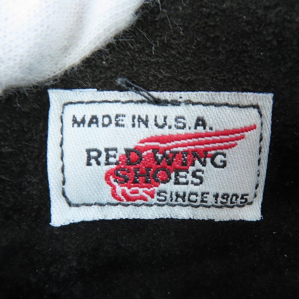 実際に弊社で買取させて頂いたRED WING/レッドウィング 6 CLASSIC ROUND/6インチ クラシック ラウンドトゥブーツ 刺繍羽タグ 8165/7.5Dの画像 5枚目