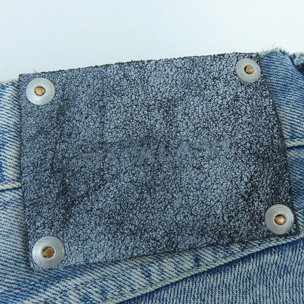 実際に弊社で買取させて頂いたISAMU KATAYAMA BACKLASH/バックラッシュ ストレッチデニム クラッシュストレート 1483-01C Lの画像 3枚目