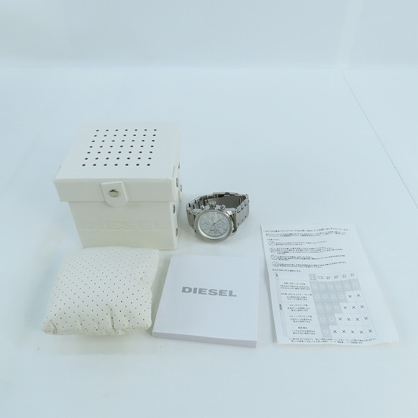 実際に弊社で買取させて頂いたDIESEL/ディーゼル クロノグラフQZ クォーツ 腕時計 DZ-5301の画像 9枚目