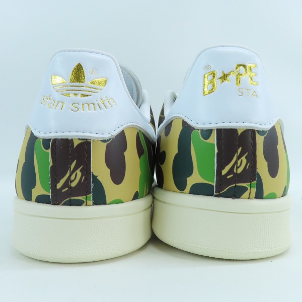 実際に弊社で買取させて頂いた【未使用】adidas×A BATHING APE/アディダス×アベイシングエイプ STAN SMITH BAPE スタンスミス ベイプ スニーカー/IG8949/25の画像 1枚目