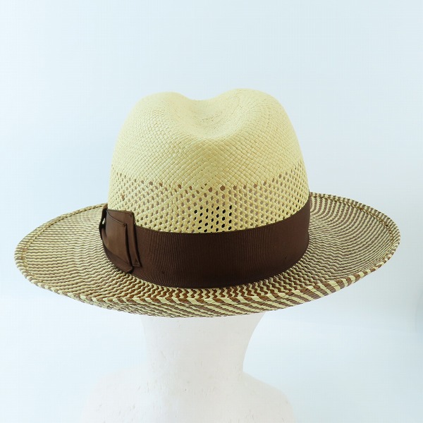 実際に弊社で買取させて頂いたBorsalino/ボルサリーノ 中折れハット リボン/60の画像 3枚目