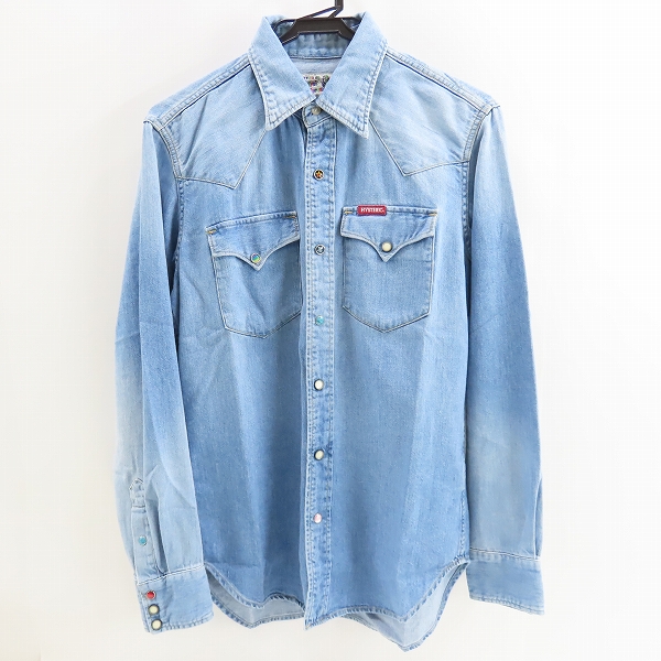 実際に弊社で買取させて頂いた【未使用】HYSTERIC GLAMOUR/ヒステリックグラマー バックプリントデニムシャツ 02193AH06/S