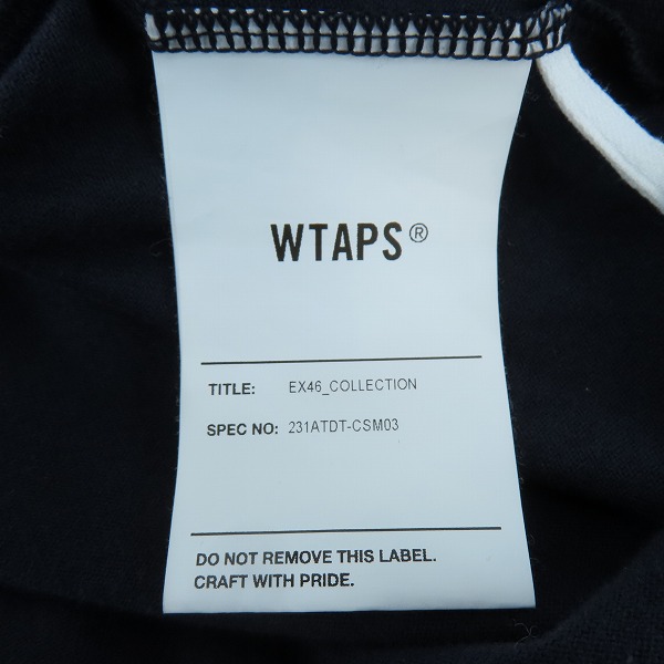 実際に弊社で買取させて頂いたWTAPS/ダブルタップス 23SS DESIGN 01/LS/COTTON.COLLEGE/長袖Tシャツ ロンT 231ATDT-CSM03/04の画像 5枚目