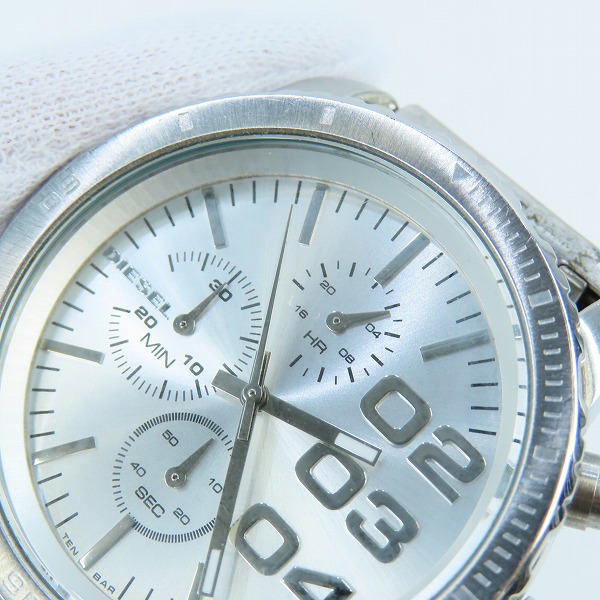 実際に弊社で買取させて頂いたDIESEL/ディーゼル クロノグラフQZ クォーツ 腕時計 DZ-5301の画像 7枚目