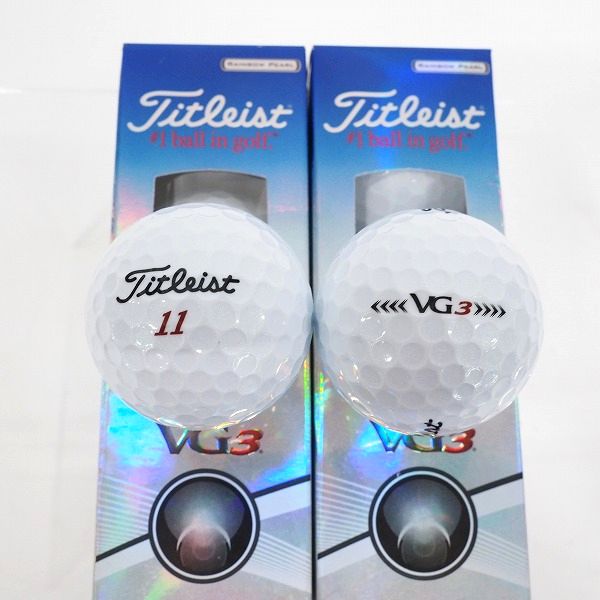 実際に弊社で買取させて頂いた【未使用/オウンネーム含】Titleist/タイトリスト VG3・PRO V1x ゴルフボール ホワイト 計3スリーブの画像 1枚目