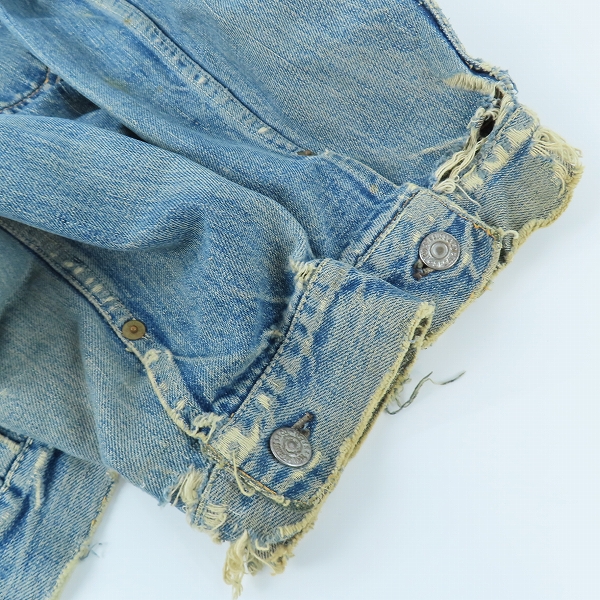 実際に弊社で買取させて頂いたLevi's/リーバイス ボタン裏17刻印 ヴィンテージ デニムジャケット Gジャンの画像 9枚目