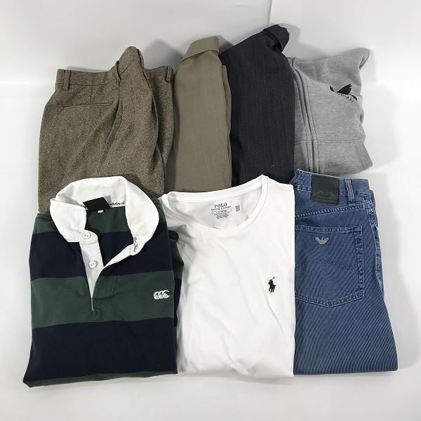 実際に弊社で買取させて頂いた【おまとめ】アルマーニ/ラルフローレン/カンタベリー 等 コーデュロイパンツ/ロンT/ラガーシャツ 他