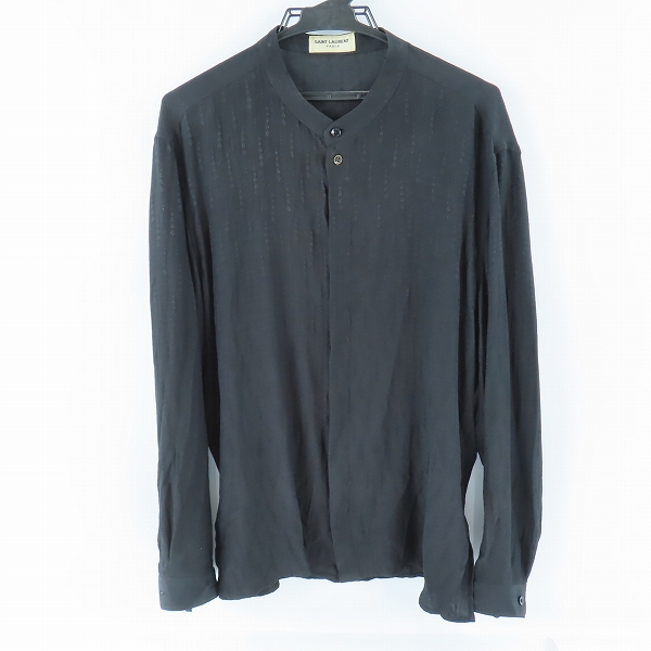 実際に弊社で買取させて頂いた【JPタグ】 SAINT LAURENT/サンローラン ノーカラー ボタンシャツ 42