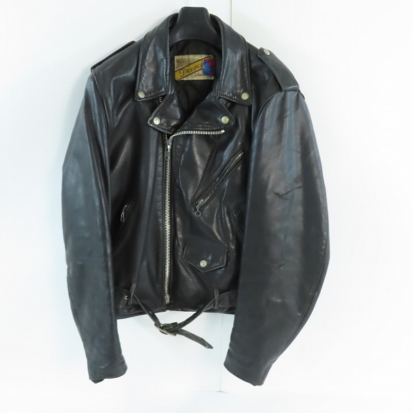 実際に弊社で買取させて頂いた【難有】PERFECTO by Schott/パーフェクト バイ ショット ワンスター ダブルライダースジャケット ブラック 38