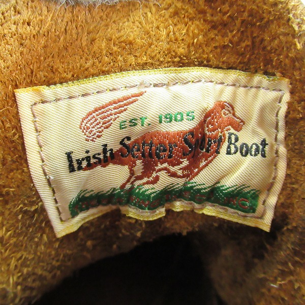 実際に弊社で買取させて頂いたRED WING/レッドウィング アイリッシュセッター 復刻 茶芯 クローンダイク ブーツ 犬タグ 9874/8.5Eの画像 5枚目
