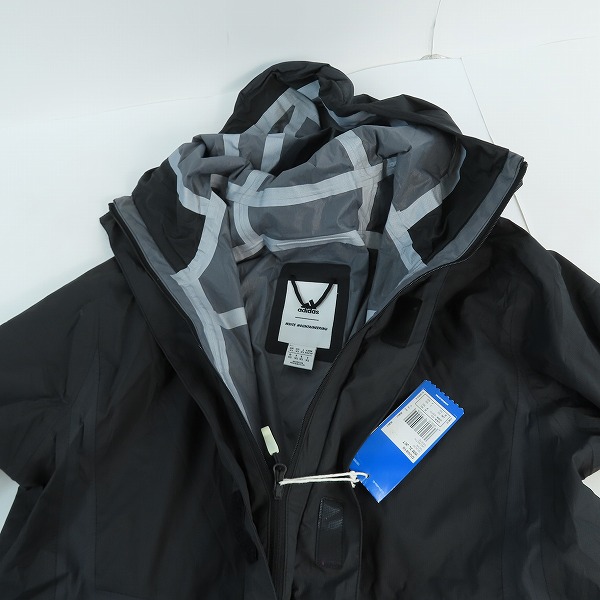 実際に弊社で買取させて頂いた【未使用】adidas×White Mountaineering/アディダス×ホワイトマウンテニアリング フード付ロング ジャケット DU0810/XSの画像 3枚目