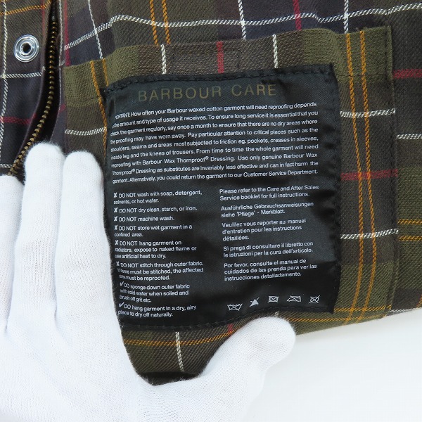 実際に弊社で買取させて頂いたBarbour/バブアー BEDALE/ビデイル オイルドジャケット 1402196/36の画像 3枚目