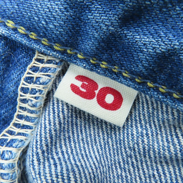 実際に弊社で買取させて頂いたBLUE BLUE/ブルーブルー INDIGO ジップフライ デニムパンツ 30の画像 3枚目
