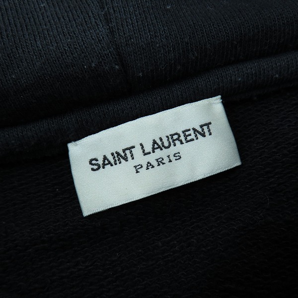 実際に弊社で買取させて頂いた【JPタグ】SAINT LAURENT/サンローラン ラメロゴ刺繍 パーカー 512332/Sの画像 2枚目