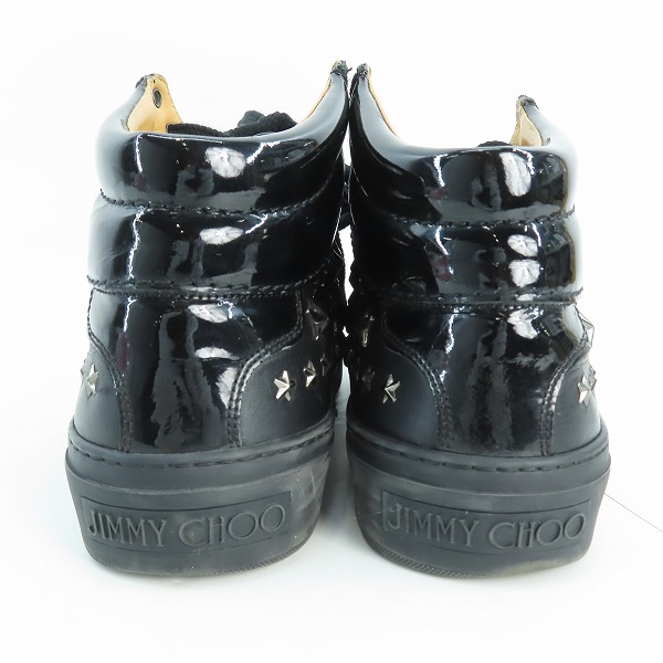 実際に弊社で買取させて頂いたJIMMY CHOO/ジミーチュウ スタースタッズ ハイカットスニーカー ブラック/40の画像 1枚目