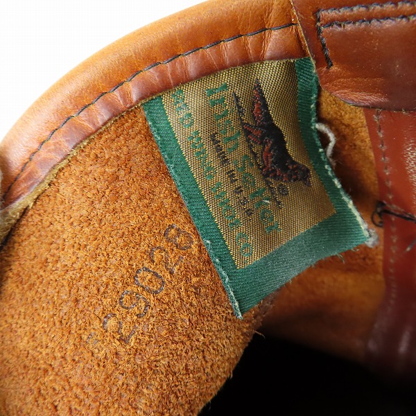 実際に弊社で買取させて頂いたRED WING/レッドウイング 犬タグ ペコス ブーツ/ロングブーツ 00866/9Eの画像 6枚目