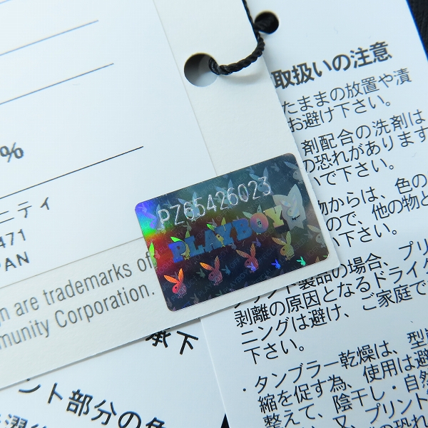 実際に弊社で買取させて頂いた【未使用】HYSTERIC GLAMOUR×PLAYBOY/ヒステリックグラマー×プレイボーイ 18AW MEGAN SAMPERI 半袖Tシャツ 12183CT02/Sの画像 6枚目