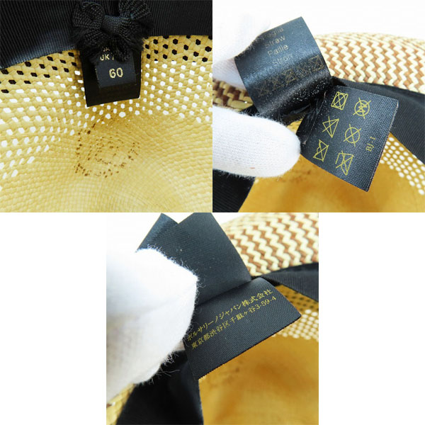 実際に弊社で買取させて頂いたBorsalino/ボルサリーノ 中折れハット リボン/60の画像 6枚目