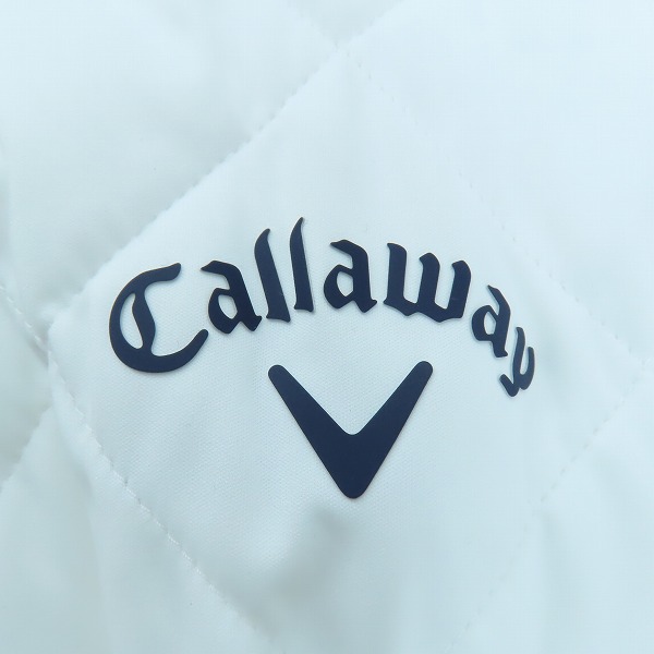 実際に弊社で買取させて頂いた【未使用】Callaway/キャロウェイ ゴルフウェア 中綿 クルーネックブルゾン/ホワイト/241-0215508/LLの画像 4枚目
