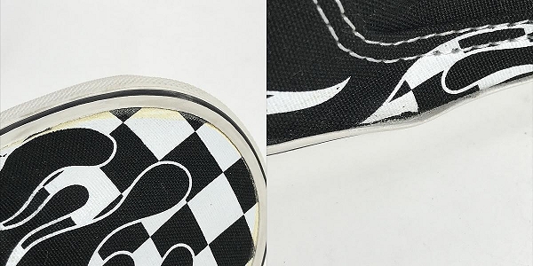 実際に弊社で買取させて頂いたVANS/バンズ AUTHENTIC/オーセンティック チェッカーフレイム/ファイヤー スニーカー VN0A38EMRX8/26.5の画像 6枚目