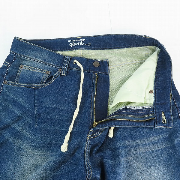 実際に弊社で買取させて頂いたglamb/グラム リブ付 ストレッチデニムパンツ/GB2018/P14/2の画像 2枚目