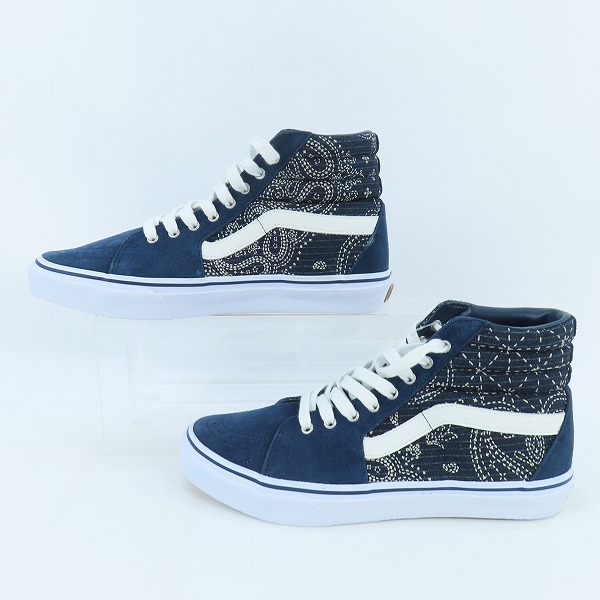 実際に弊社で買取させて頂いた【未使用】VANS/バンズ ペイズリー柄 ハイカットスニーカー 584639-0001/26の画像 3枚目