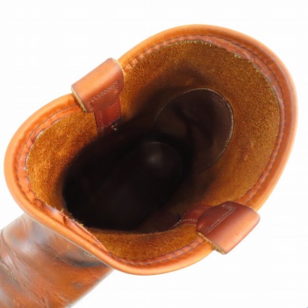 実際に弊社で買取させて頂いたRED WING/レッドウイング 犬タグ ペコス ブーツ/ロングブーツ 00866/9Eの画像 4枚目