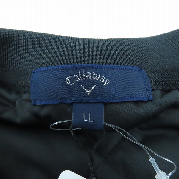 実際に弊社で買取させて頂いた【未使用】Callaway/キャロウェイ ゴルフウェア 中綿 クルーネックブルゾン/ブラック/241-0215508/LLの画像 2枚目