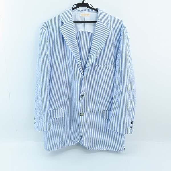 実際に弊社で買取させて頂いたBrooks brothers/ブルックスブラザーズ ストライプ柄 テーラードジャケット ブルー/L