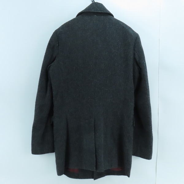 実際に弊社で買取させて頂いたNO.ID/ノーアイディー 裏地ボルドー 装飾ボタン コート ダークグレーの画像 1枚目
