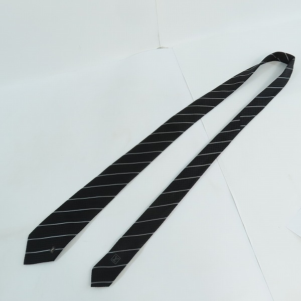 実際に弊社で買取させて頂いたLOUIS VUITTON/ルイヴィトン シルク ストライプ ネクタイ ブラックの画像 5枚目