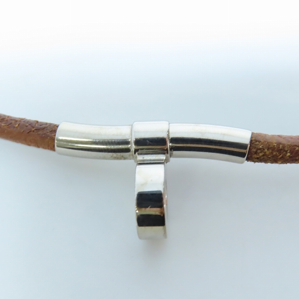 実際に弊社で買取させて頂いたHERMES/エルメス キテ レザー チョーカーの画像 1枚目