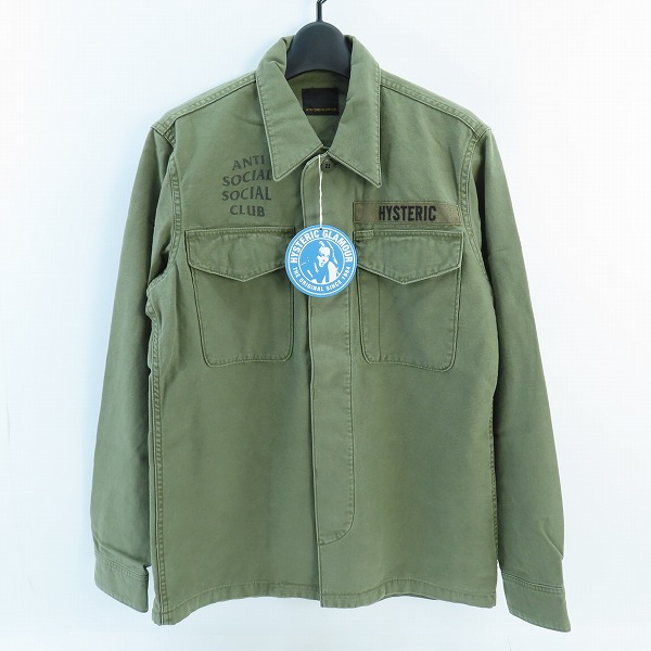 実際に弊社で買取させて頂いた【未使用】ANTI SOCIAL SOCIAL CLUB×HYSTERIC GLAMOUR 20SS ミリタリー シャツ 02201AH14/S