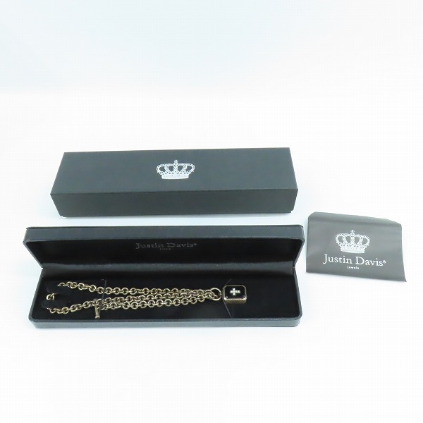 実際に弊社で買取させて頂いたJustin Davis/ジャスティンデイビス ONYX SQUARE STONE NECKLACE エミネム ネックレス SNJ115の画像 7枚目