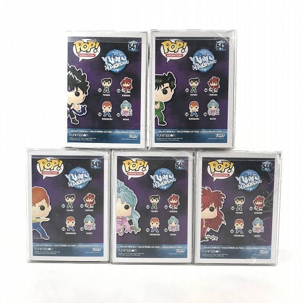 実際に弊社で買取させて頂いた【おまとめ】FUNKO/ファンコ POP/ポップ 幽遊白書 浦飯幽助 桑原和真 飛影 蔵馬 ぼたん フィギュアの画像 1枚目