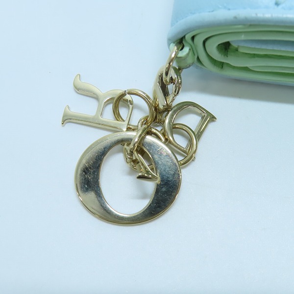 実際に弊社で買取させて頂いたDIOR/ディオール Lady Dior/レディディオール ロータスウォレット 三つ折り財布の画像 6枚目