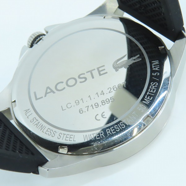 実際に弊社で買取させて頂いたLACOSTE/ラコステ クオーツ 腕時計 LC.91.1.14.2667【動作未確認】の画像 3枚目
