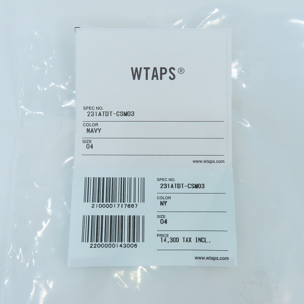 実際に弊社で買取させて頂いたWTAPS/ダブルタップス 23SS DESIGN 01/LS/COTTON.COLLEGE/長袖Tシャツ ロンT 231ATDT-CSM03/04の画像 9枚目