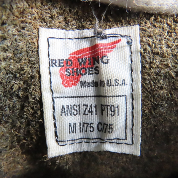 実際に弊社で買取させて頂いたRED WING/レッドウィング 羽根タグ PT91 ロガーブーツ 2218/8Dの画像 5枚目